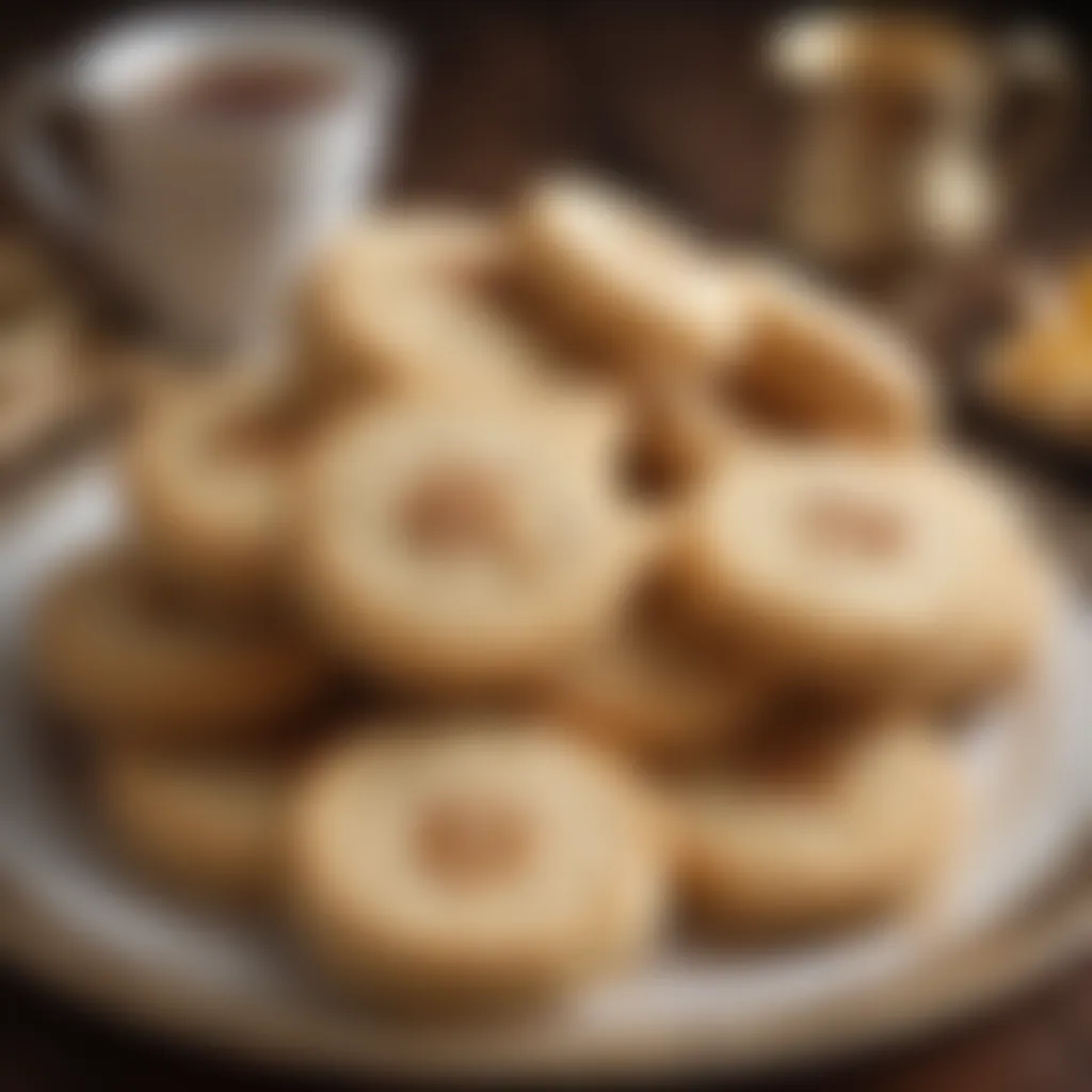 Gourmet shortbread biscuits on elegant platter