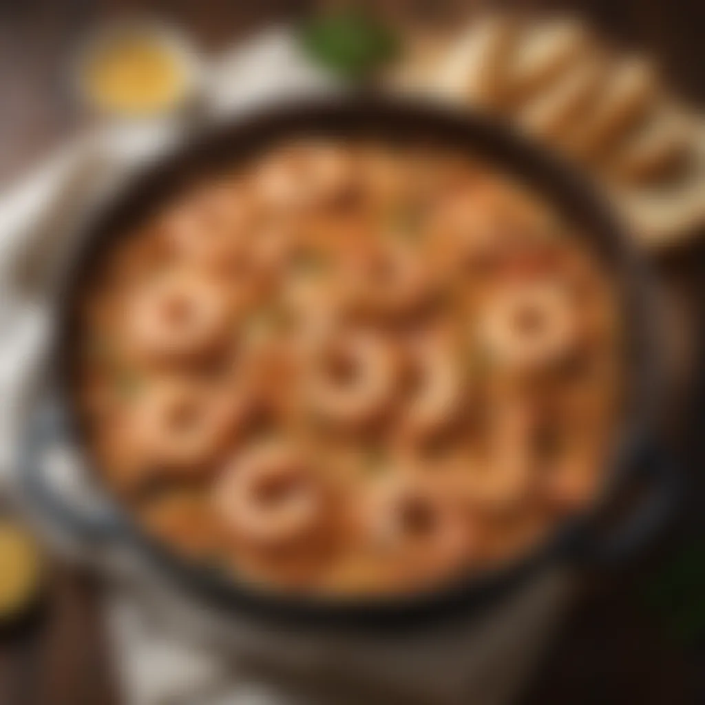 Tantalizing View A tantalizing view of shrimp pasta baked in garlic bread