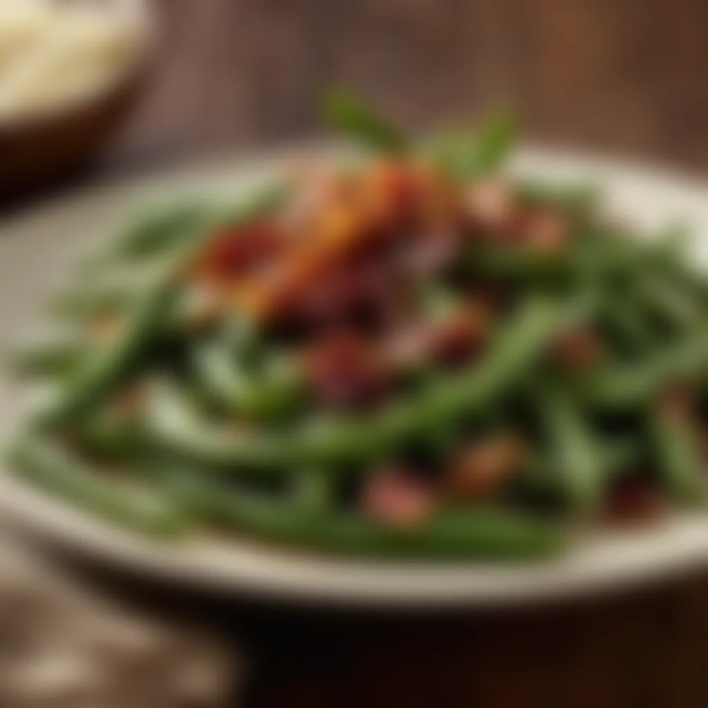 Southern-style green beans with bacon and caramelized onions