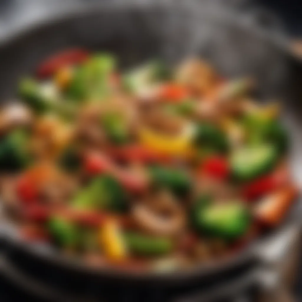 Sizzling Hot Stir Fry Pan