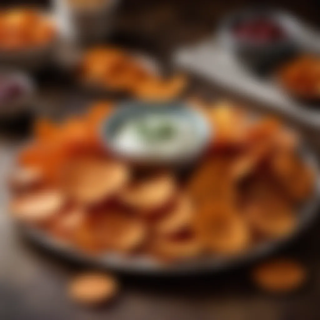 Homemade Sweet Potato Chips Platter Homemade Sweet Potato Chips Platter