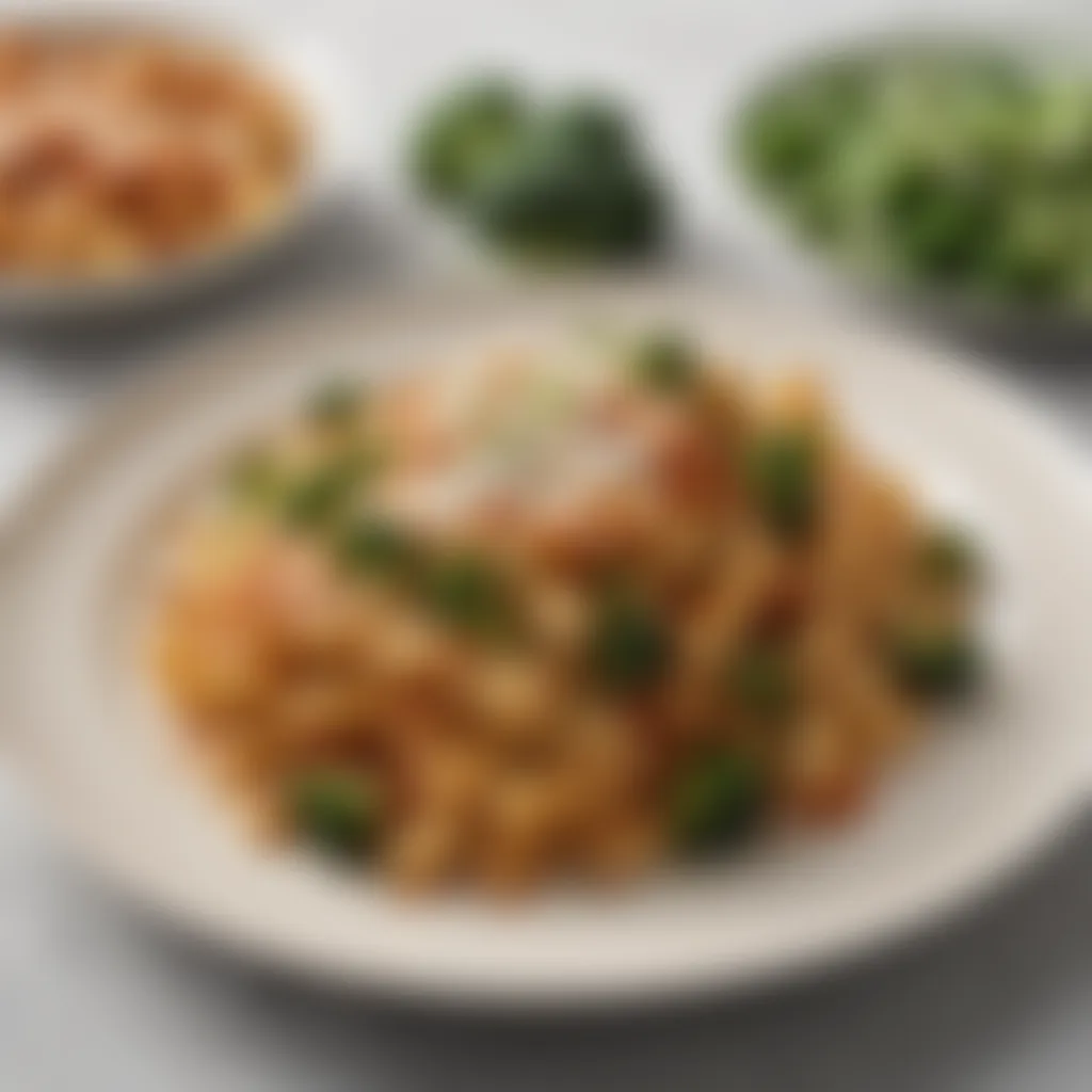 Elevated Presentation of Ziti with Broccoli Savory Ziti with Broccoli on Elegant Dining Plate