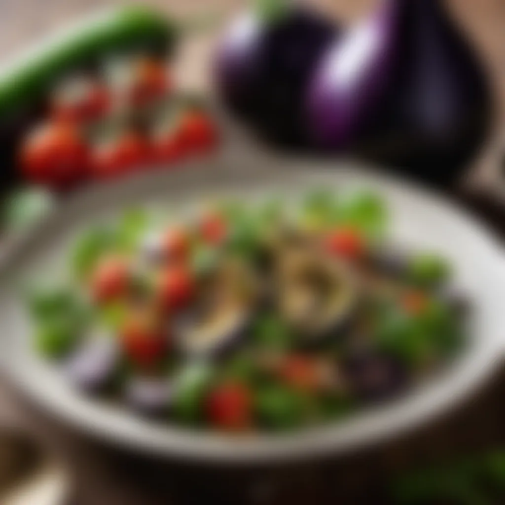 Deliciously Plated Aubergine Salad