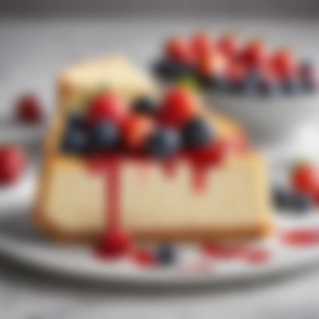 Delightful cheesecake slices garnished with fresh berries