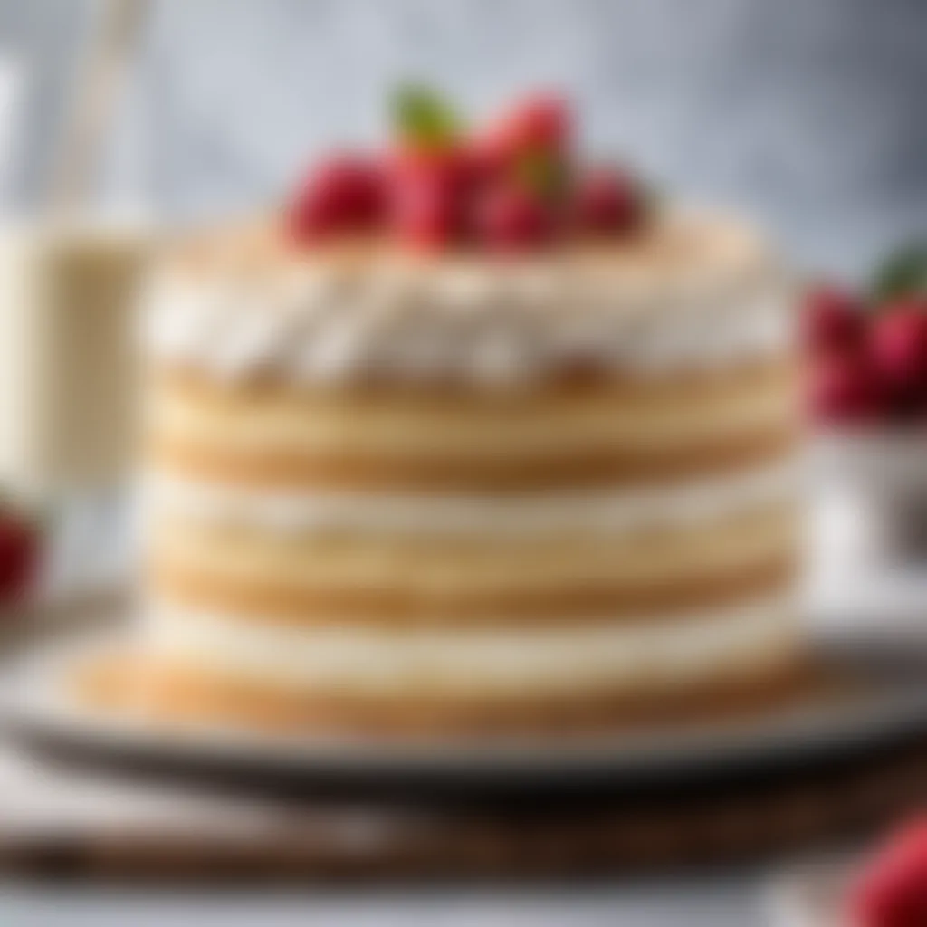 Layering the Tres Leches Cake