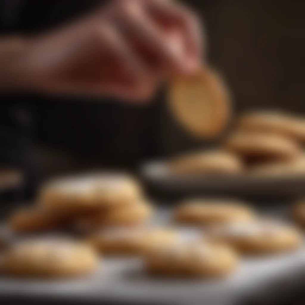 Shaping the Almond Biscuits