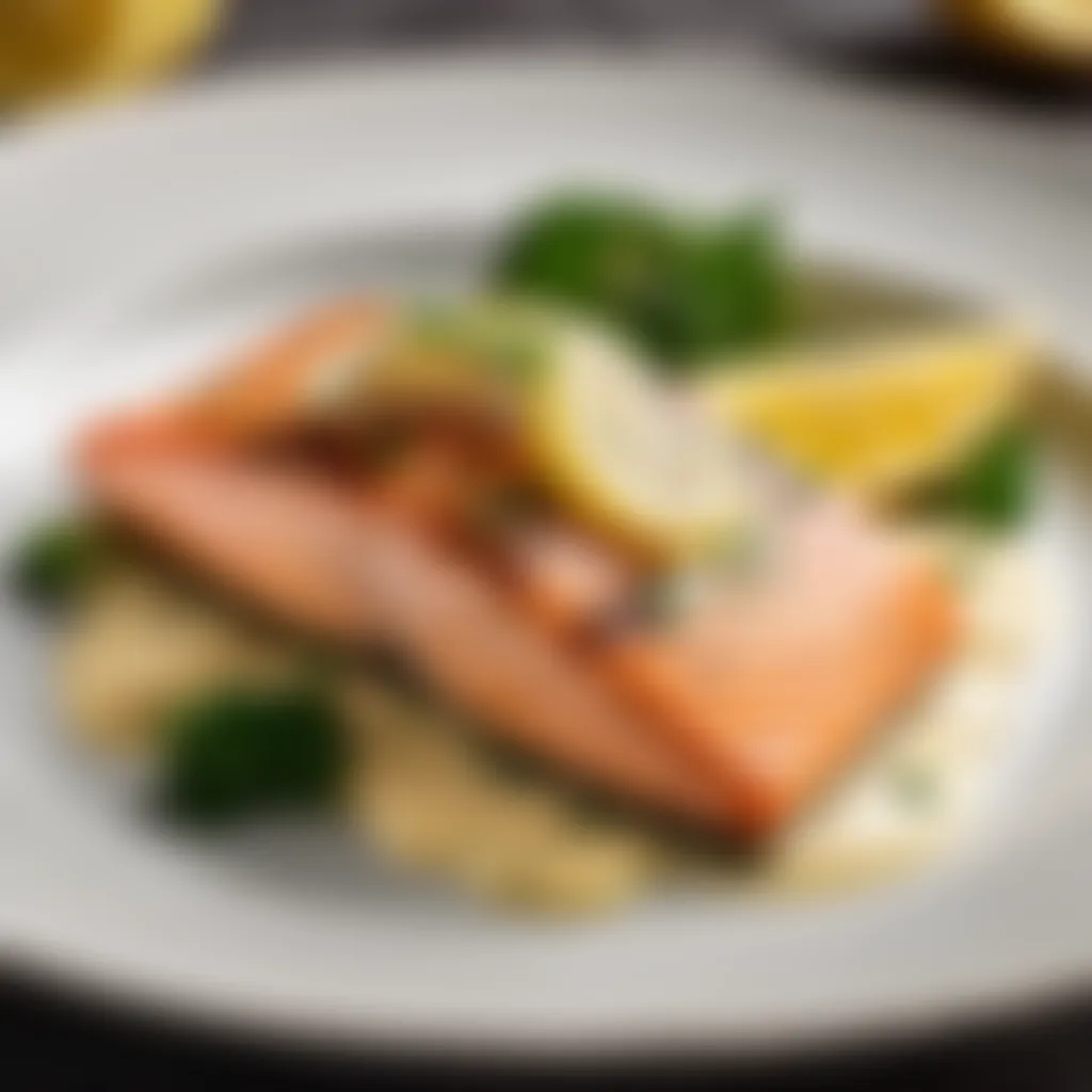 Salmon fillet with zesty lemon sauce