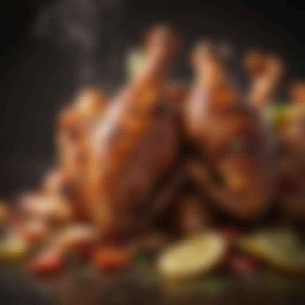 Exquisite Spice Infusion Delicious blend of spices on roasted chicken wings