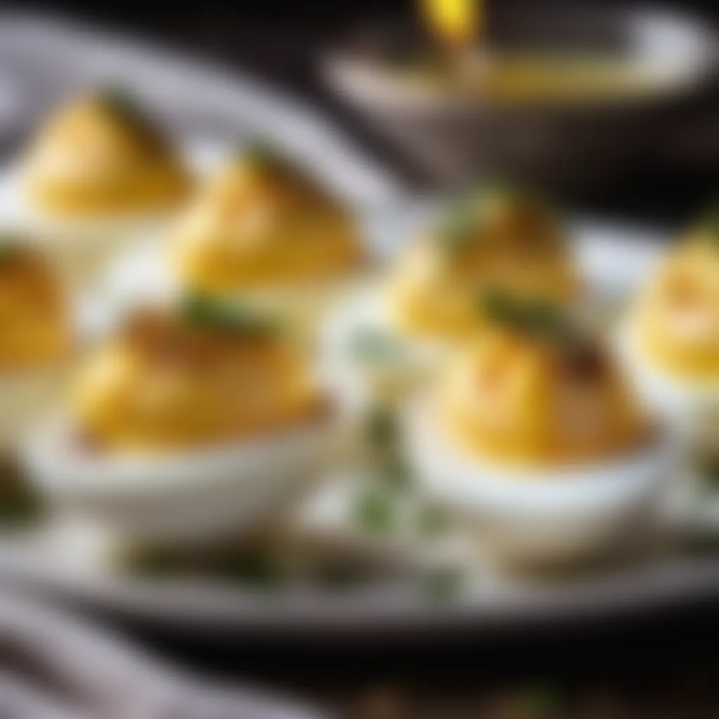 Devilled eggs with truffle oil