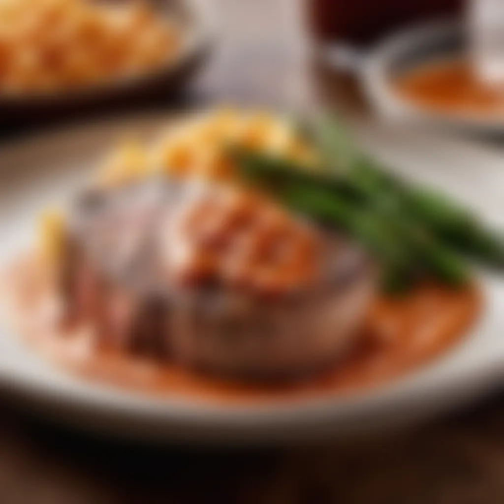Delicious Diane Sauce Served with Juicy Steak Diane sauce served with steak