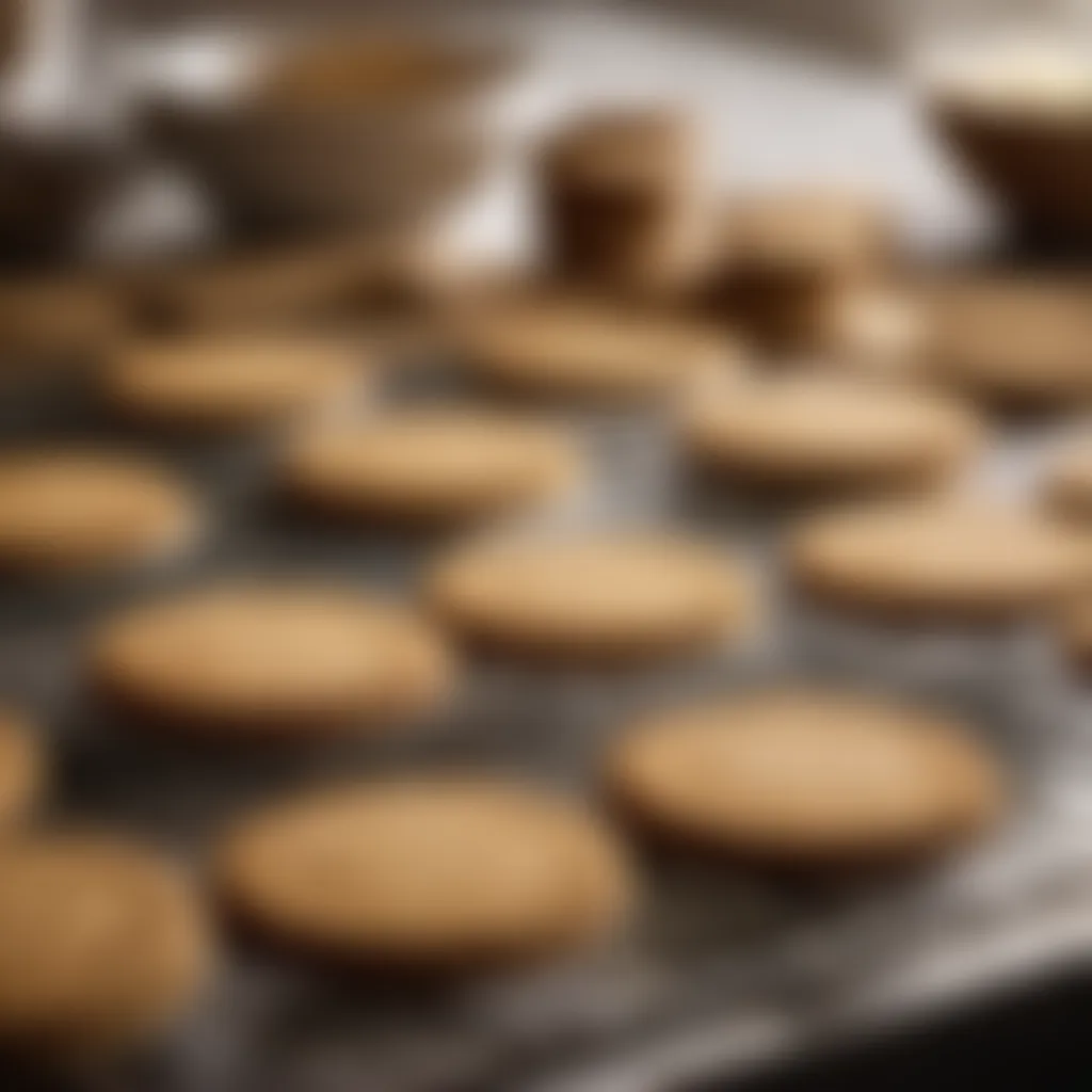 Digestive biscuits baking