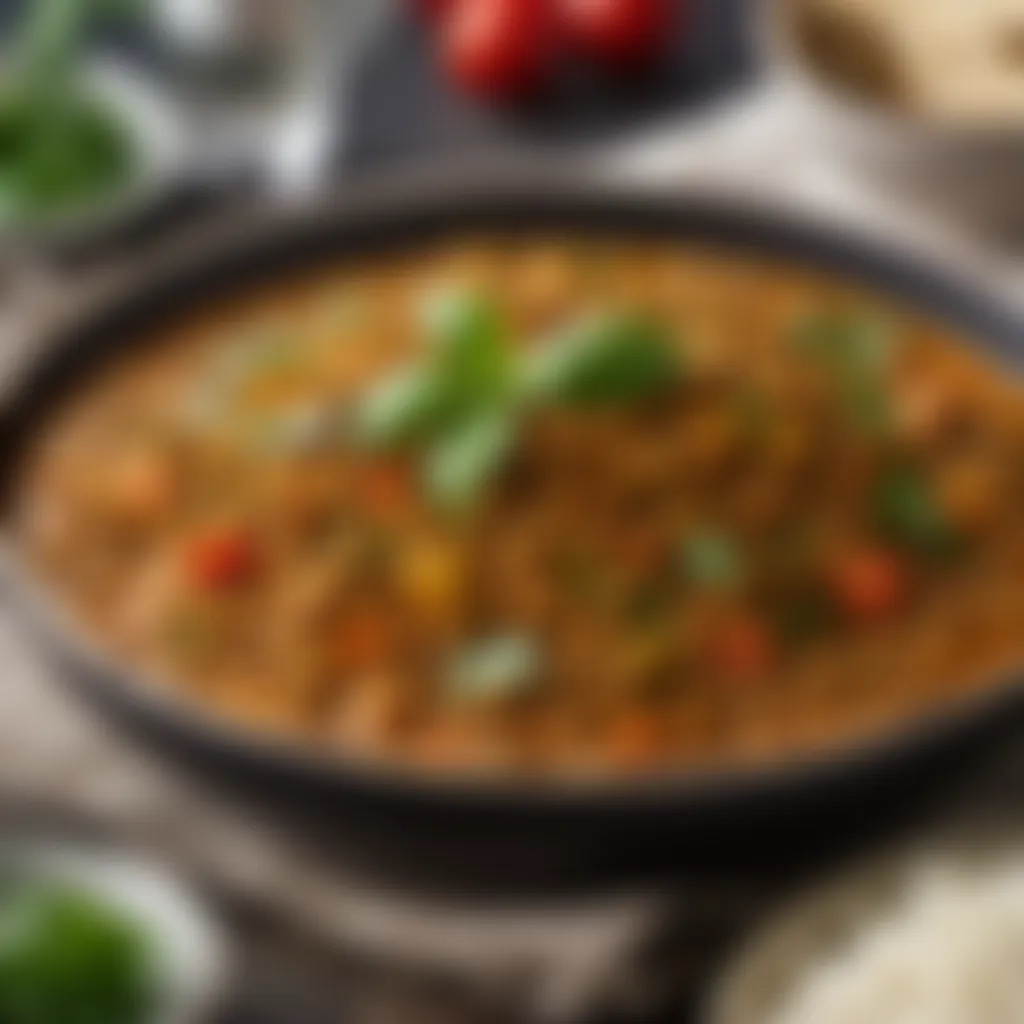 Creative portrayal of a flavorful lentil curry dish