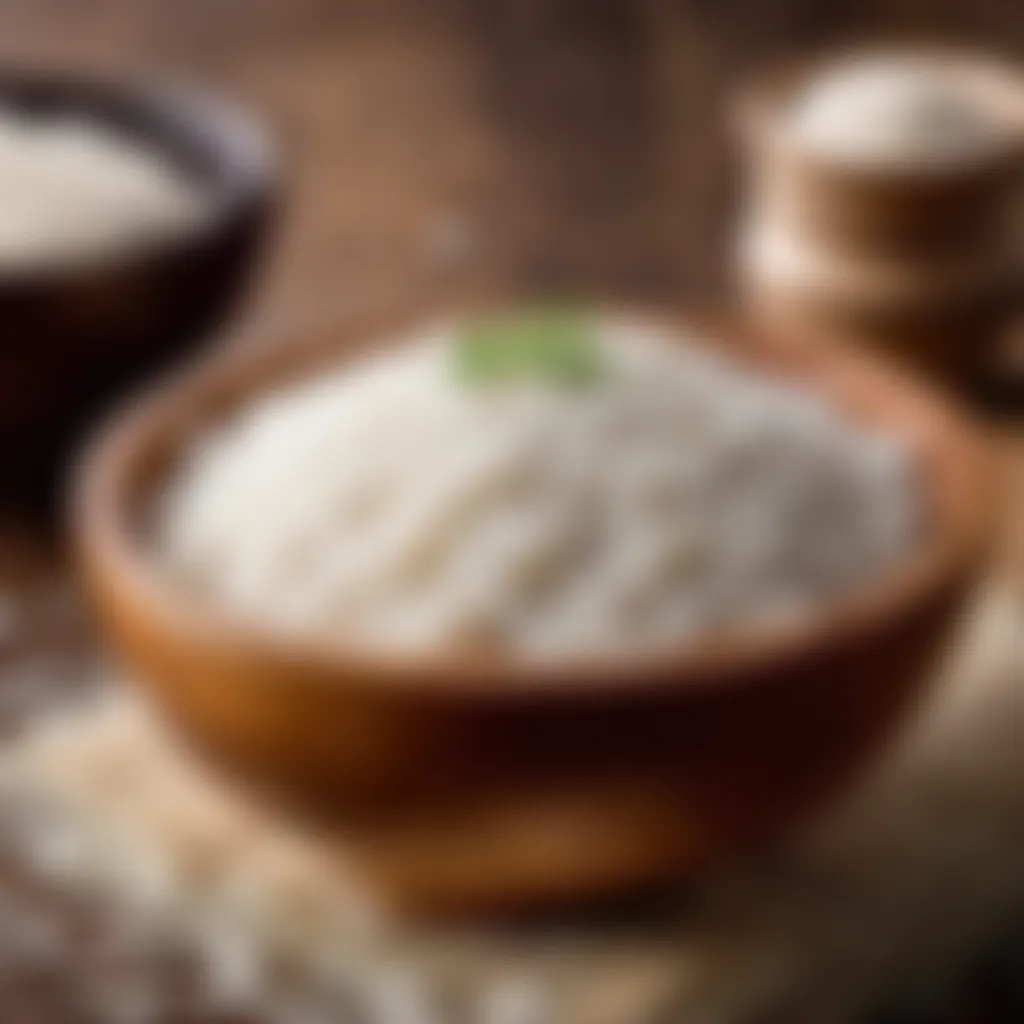 White rice in a wooden bowl