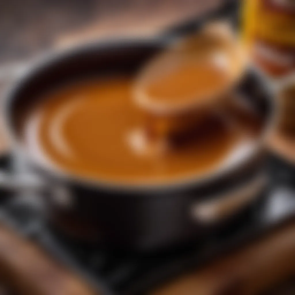 A Saucepan with Caramelized Dulce de Leche