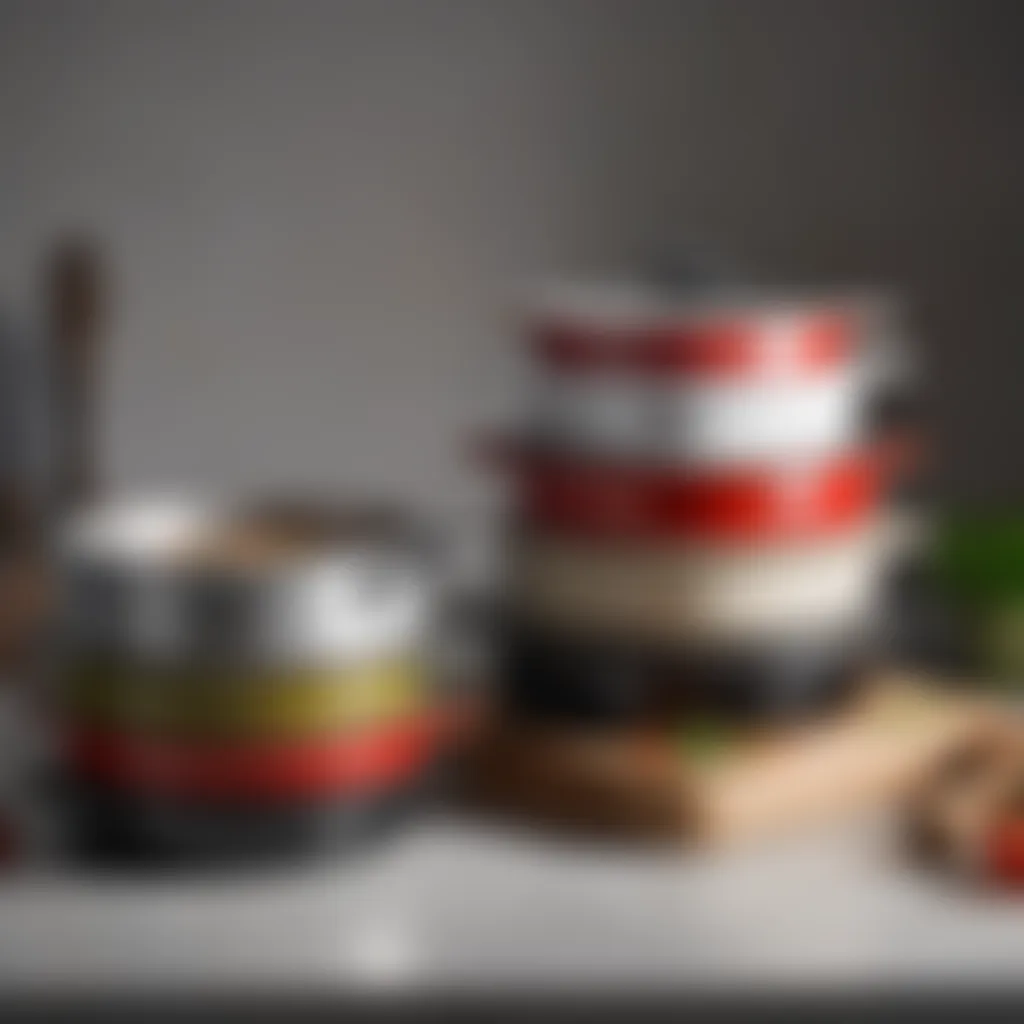 Various materials used in stackable cookware for durability