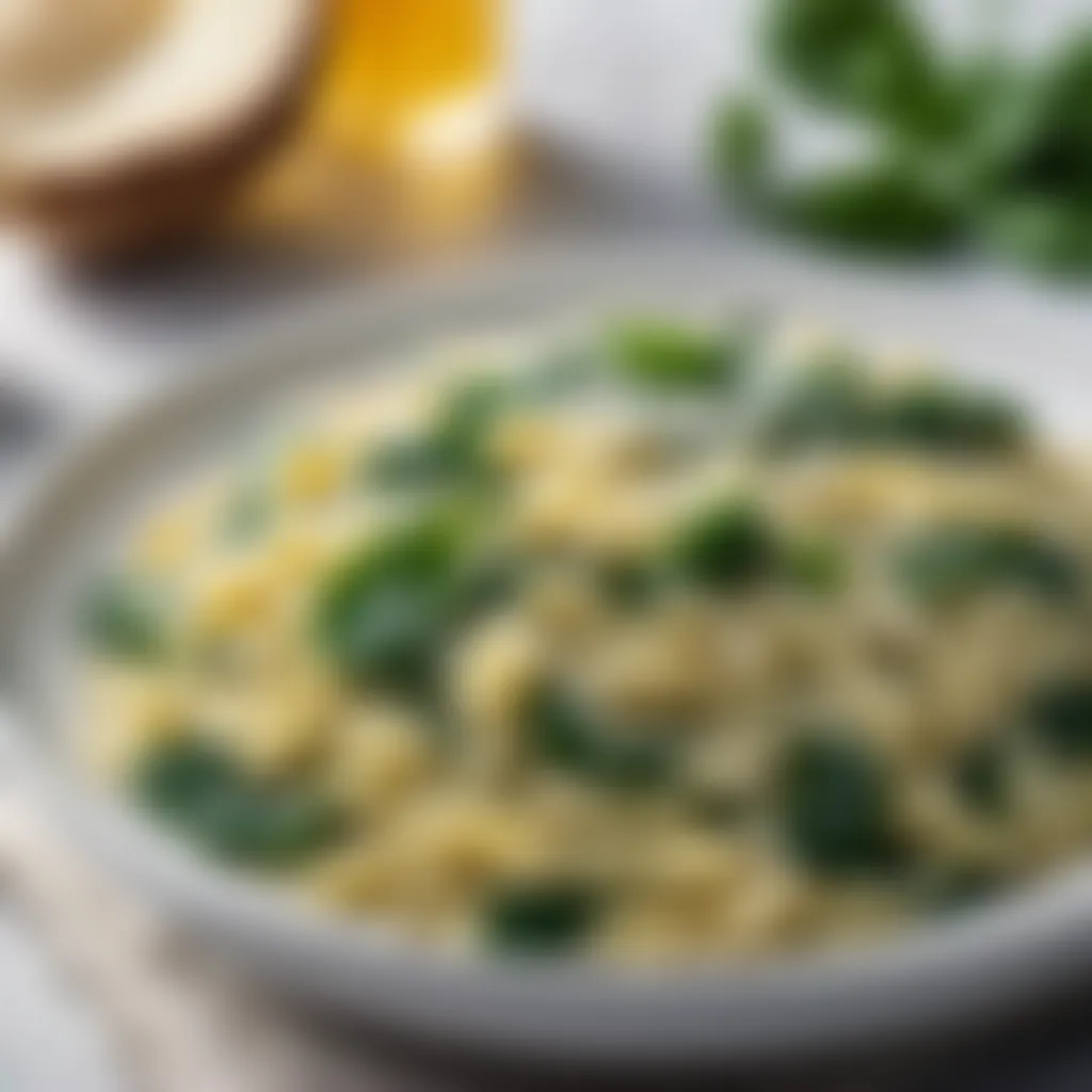 Creamy Parmesan Spinach Orzo