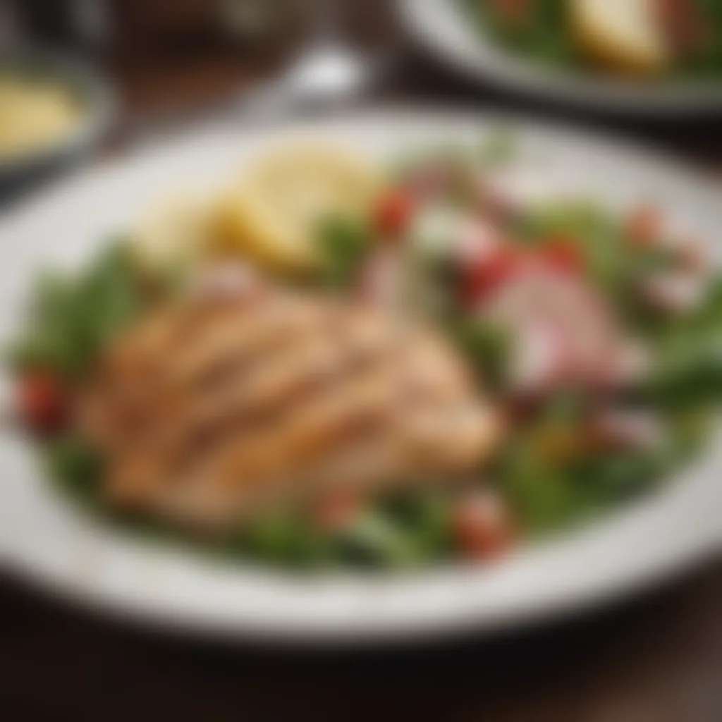 Zesty Lemon Pepper Chicken Breast Served with Fresh Salad