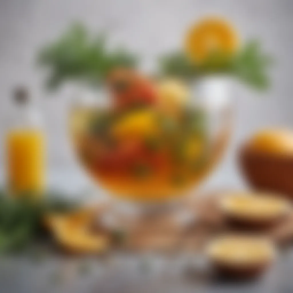 Herbaceous Elixir: Infusion of Aromas Aromatic Herb Infusion with Fresh Ingredients