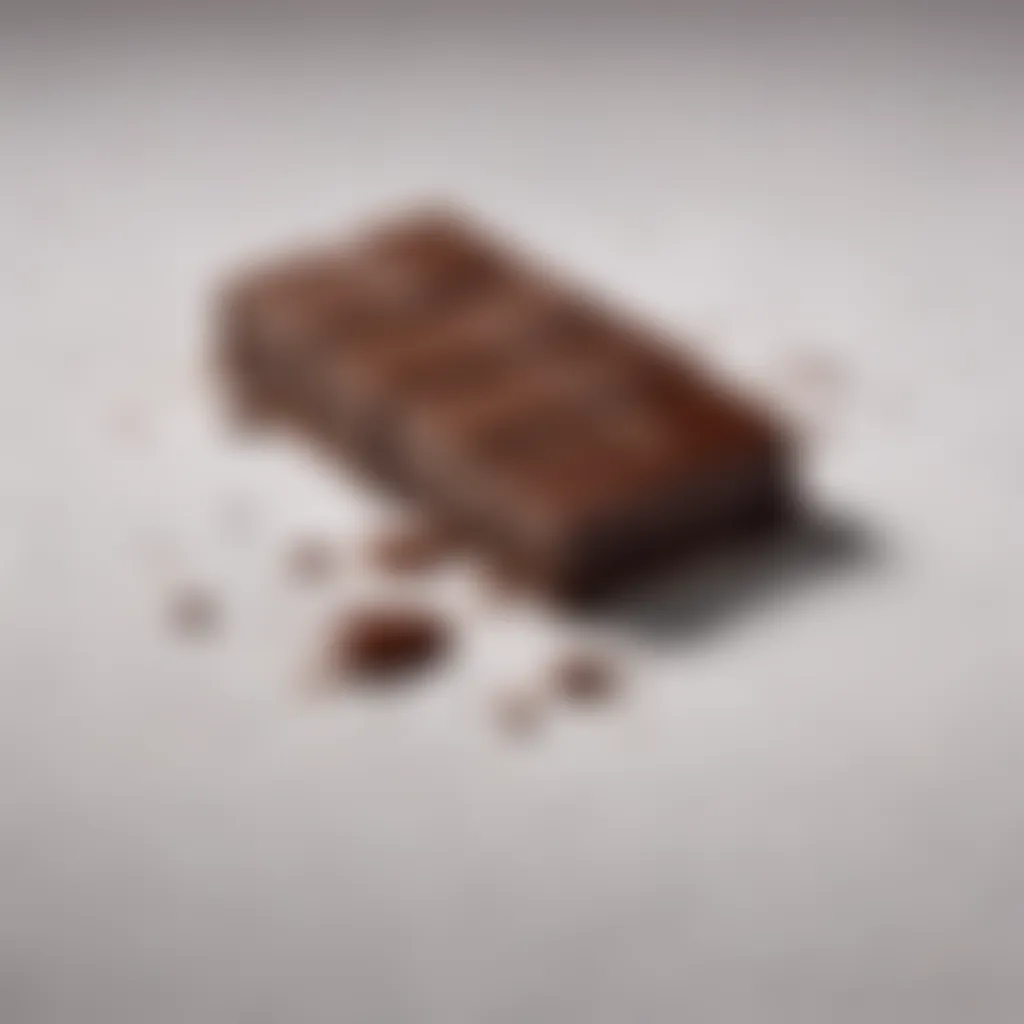 Dark chocolate on white cloth