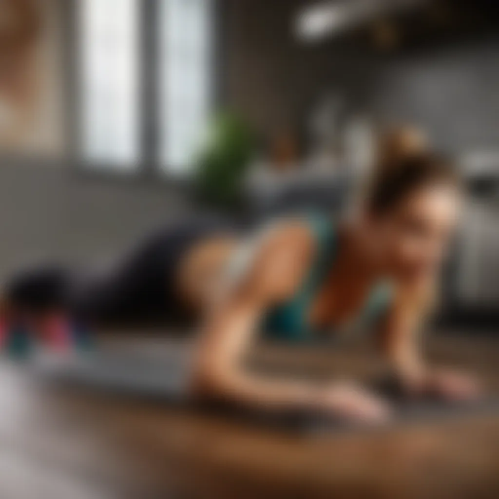 Woman doing planks exercise