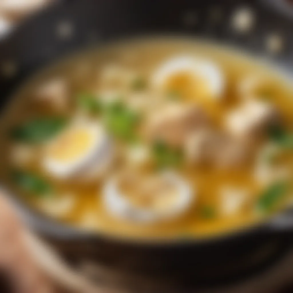 Sizzling Aromatics - Ginger and Garlic Infusing Flavor Aromatic ginger and garlic sizzling in hot oil in a skillet