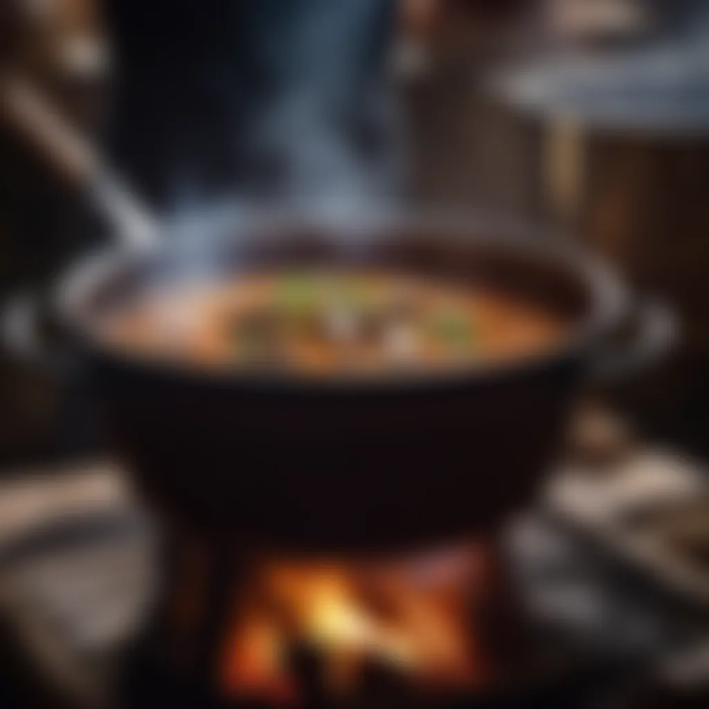 Ekwegbemi Being Cooked in a Traditional Pot Ekwegbemi being cooked in a traditional pot