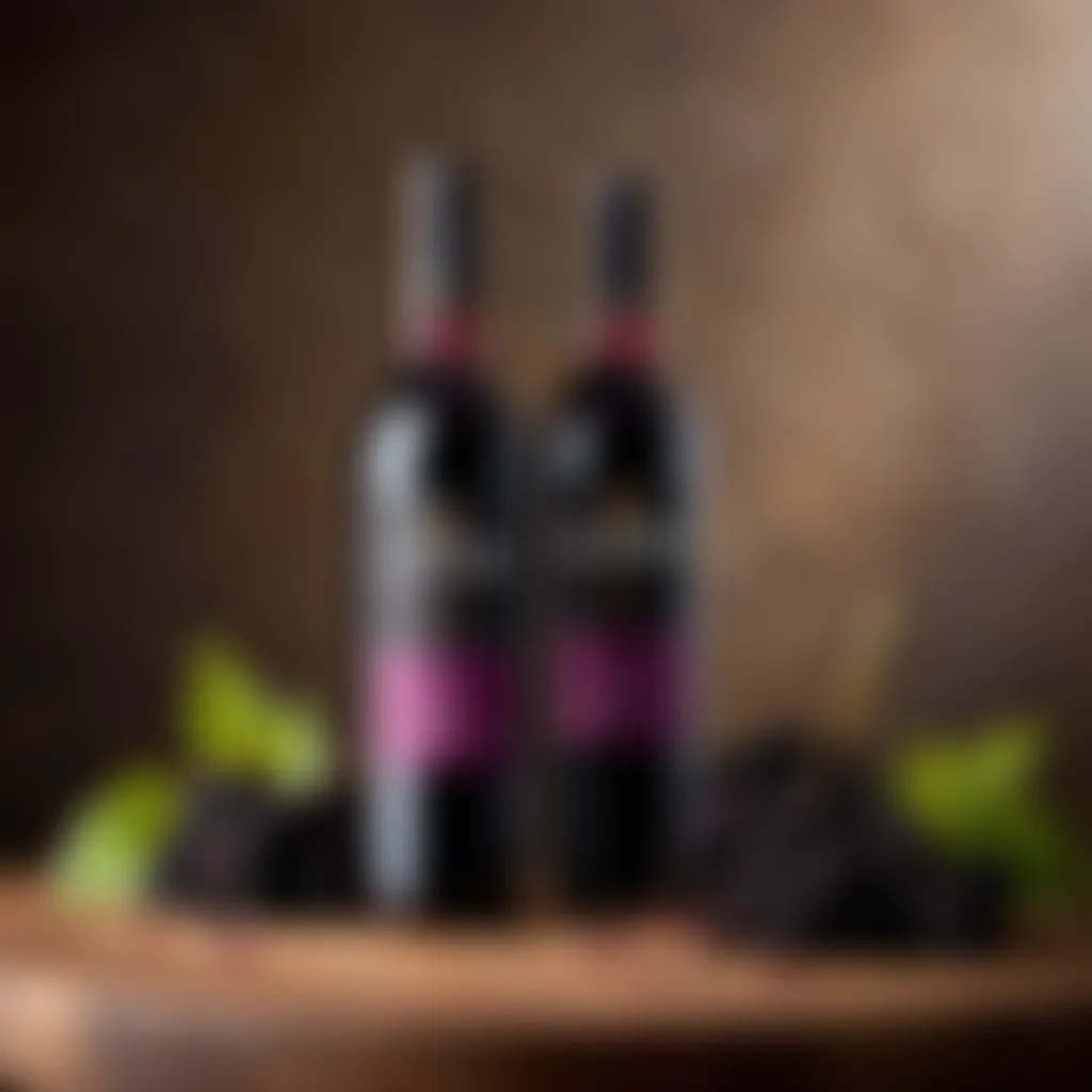 Elegant Elderberry Wine Bottles