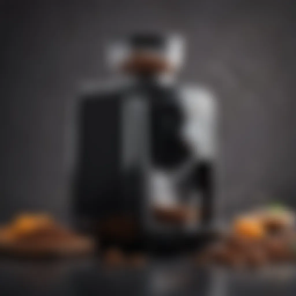 Sleek Modern Design Modern electric burr grinder in sleek black design
