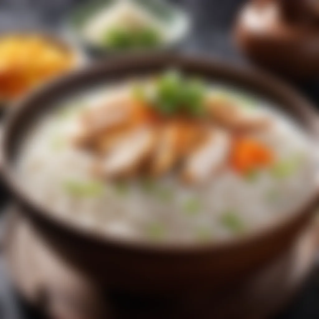 Elegant Chinese Chicken and Rice Congee