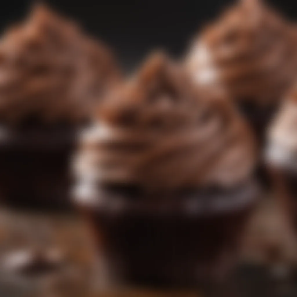 Whirls of Decadent Chocolate Cupcake Batter Elegant Chocolate Cupcake Batter Swirls