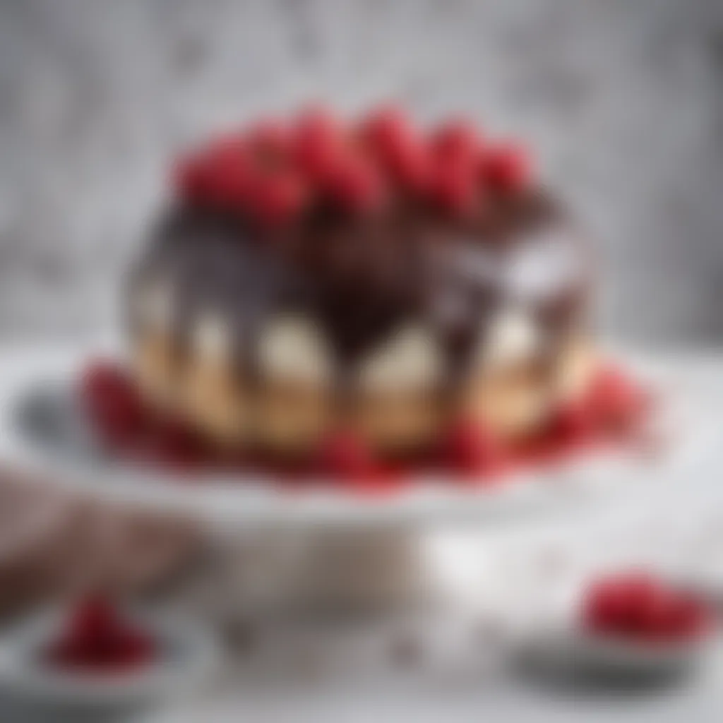 Gourmet Chocolate Pavlova with Raspberry Coulis