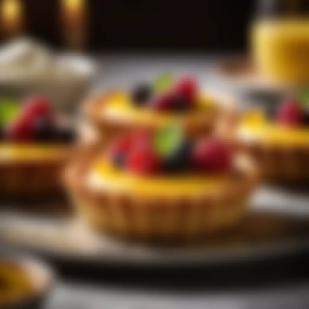 Elegant Custard Tart Presentation