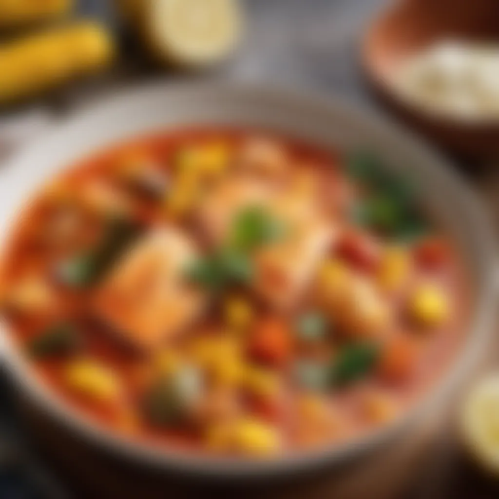 Elegant Fish Stew Thickened with Corn Starch