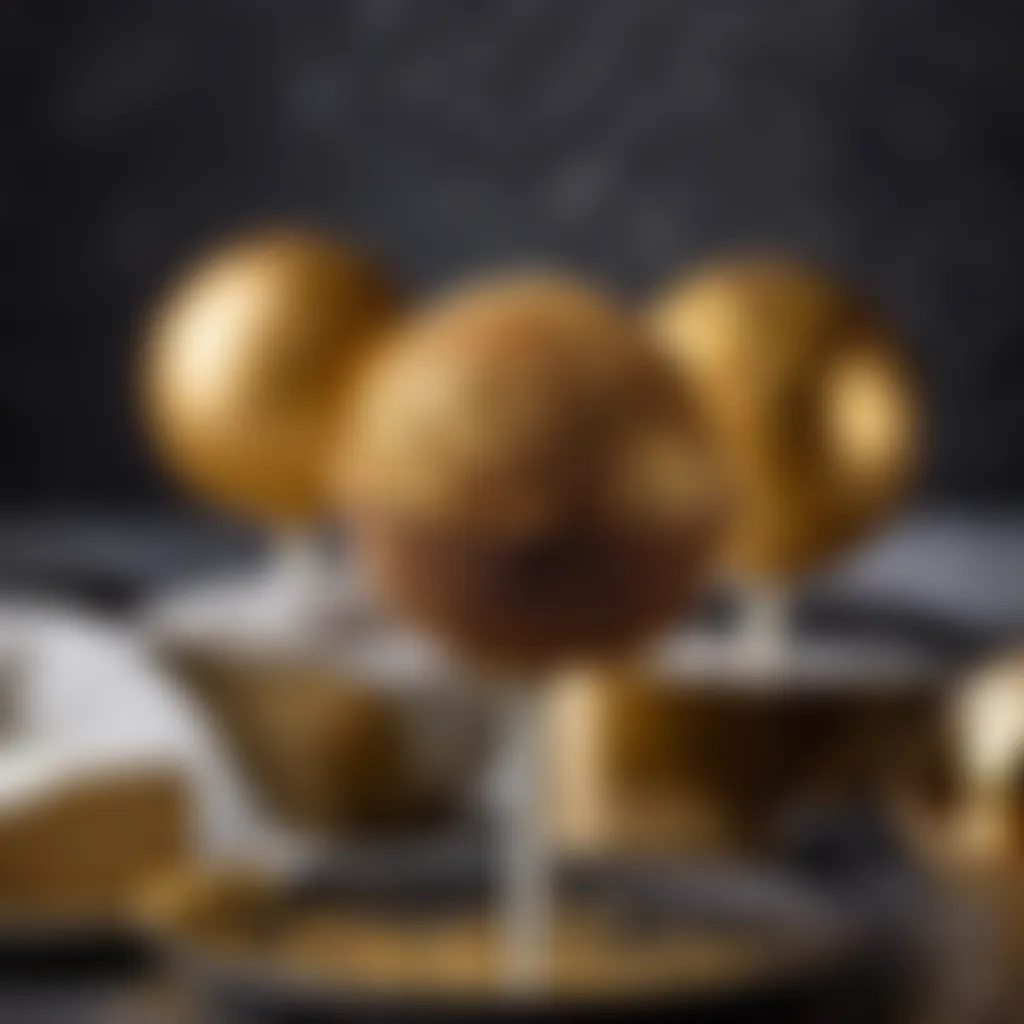 Elegant Gold-dusted Cake Pop