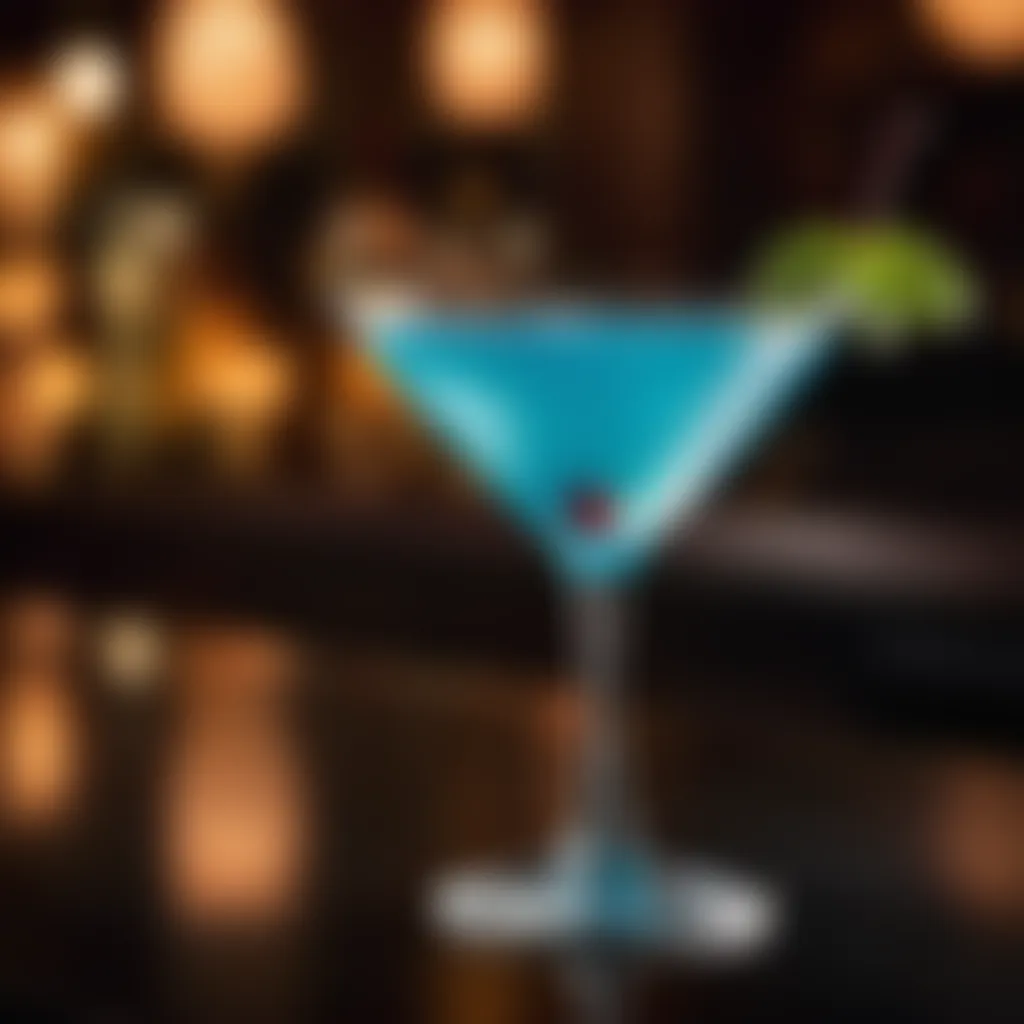 Elegant Hpnotiq martini