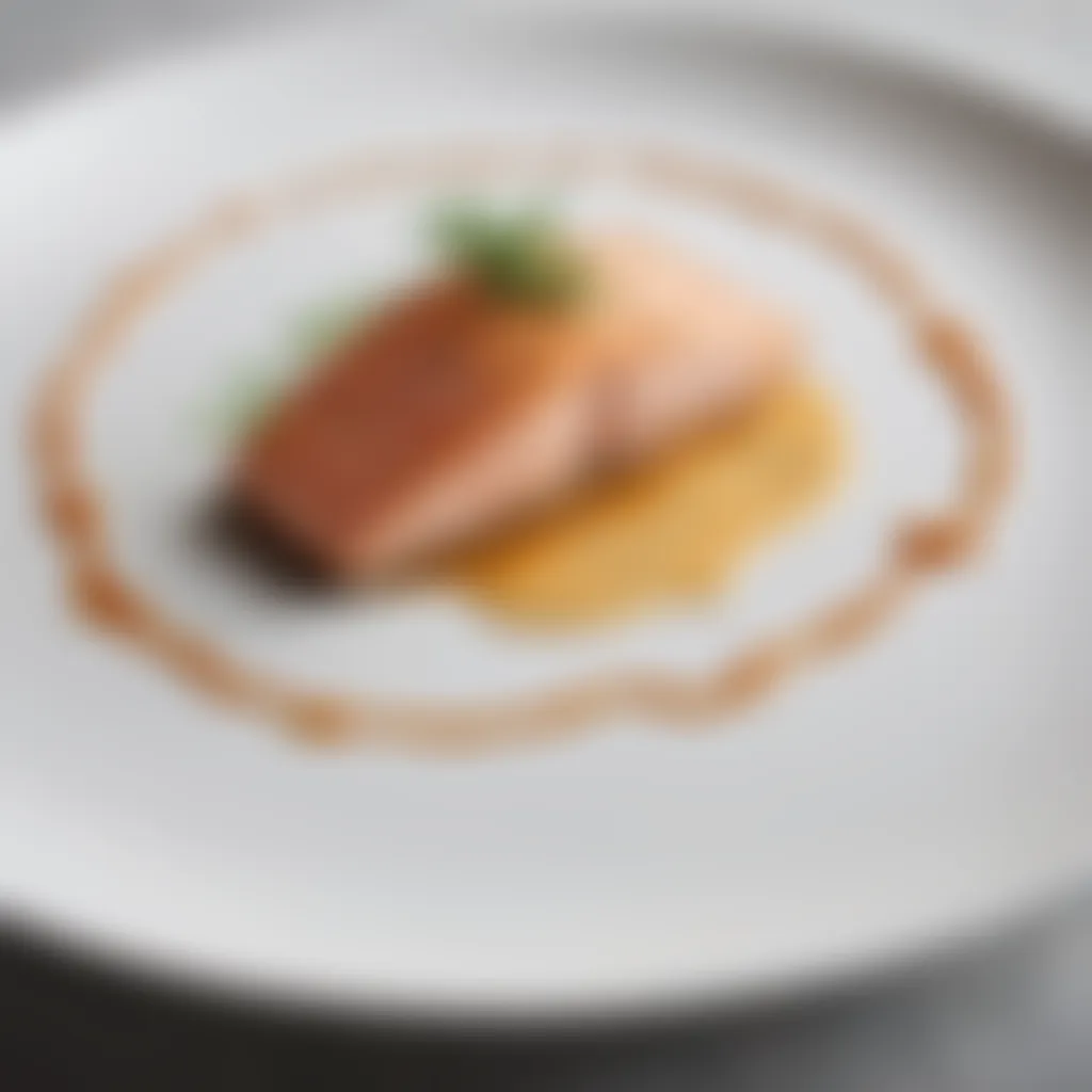 Elegant plating presentation