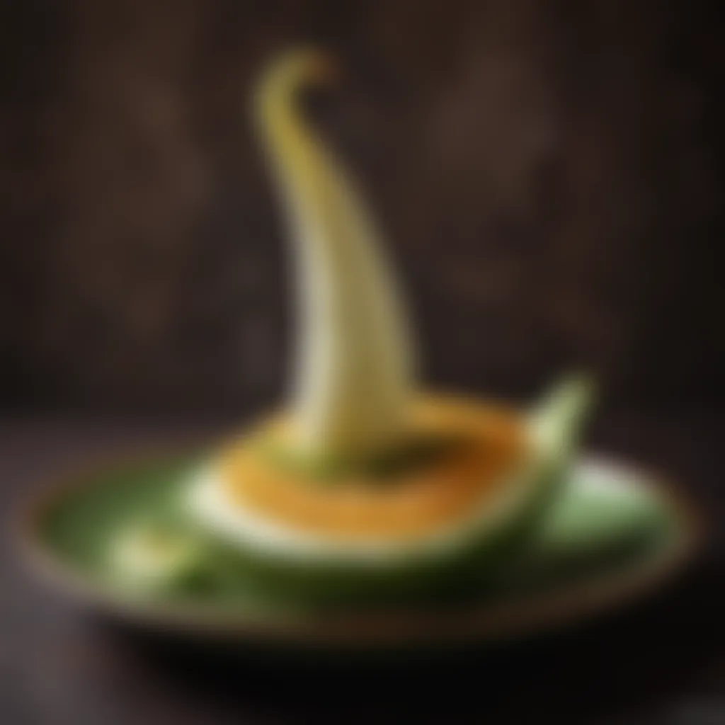 Elegant Plating of Snake Gourd Delicacy