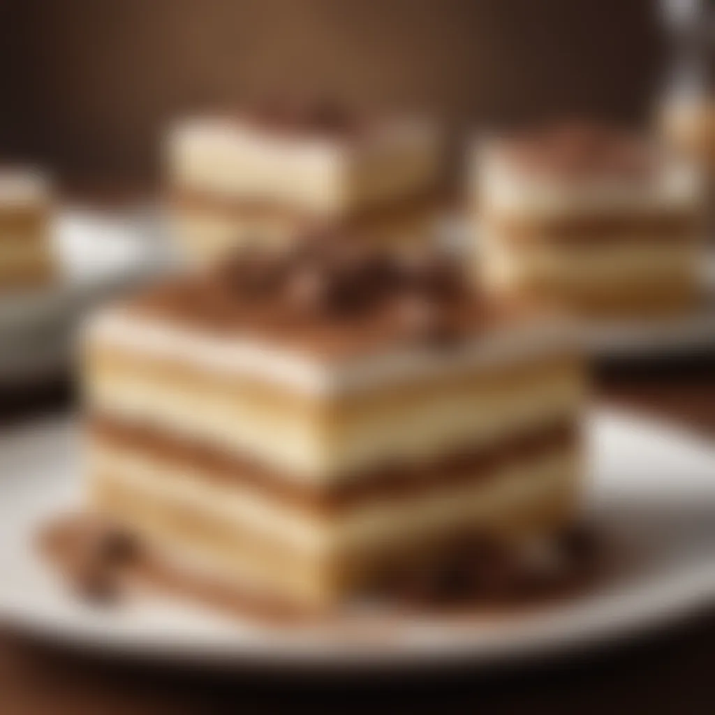 Elegant presentation of tiramisu