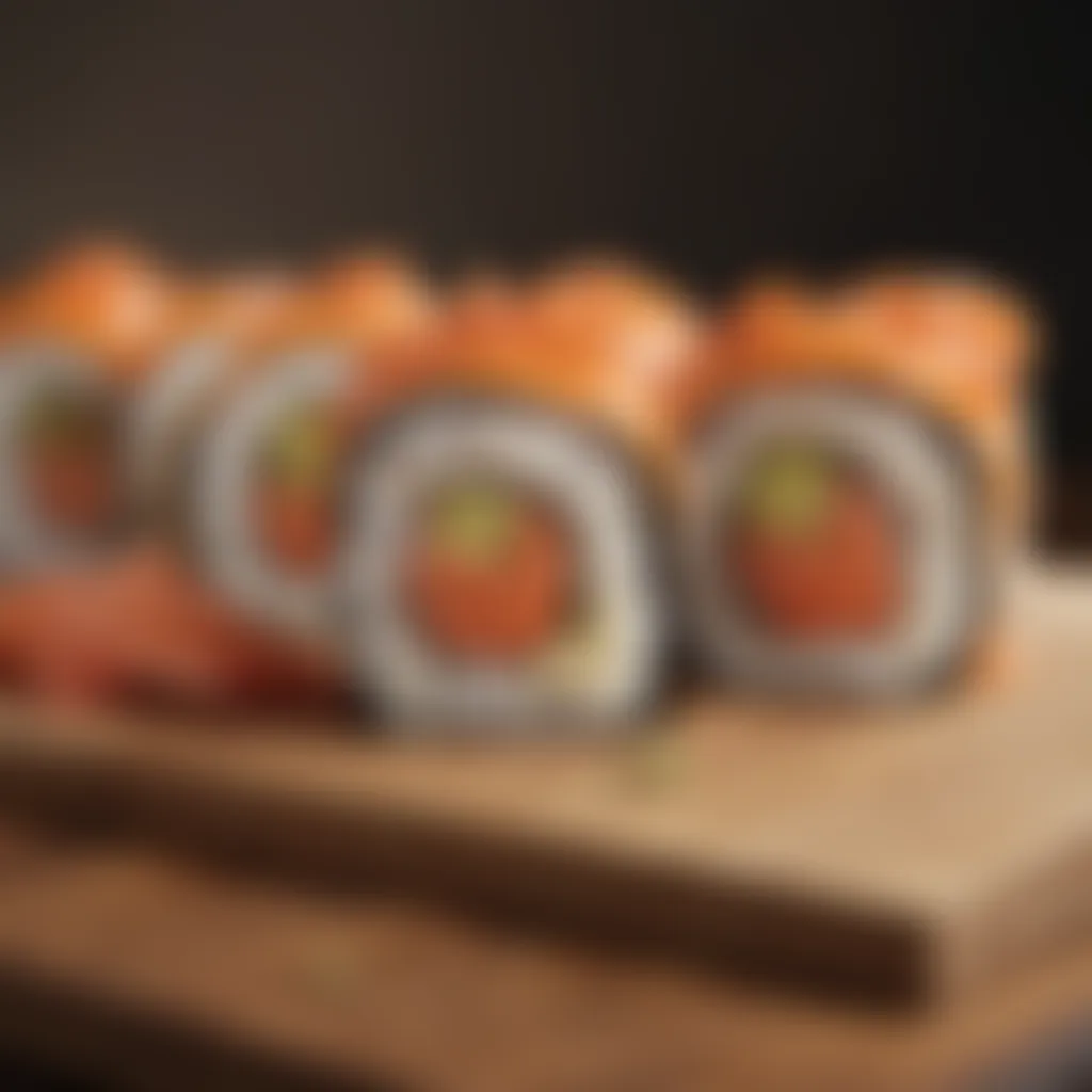 Elegant Sushi Roll Presentation