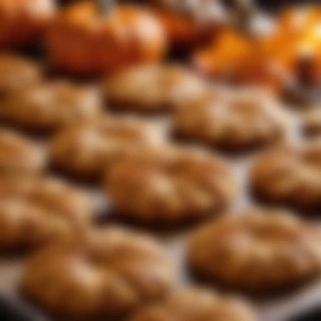 Elegant pumpkin spice cookie shapes