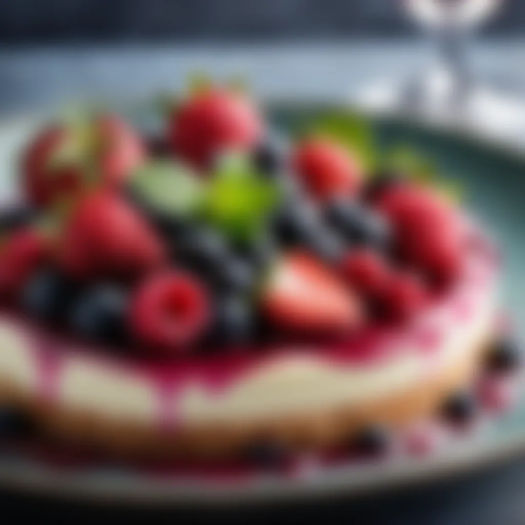 Berry Bliss Sbriciolata Finale Elegant Sbriciolata Garnished with Fresh Berries and Mint Leaves