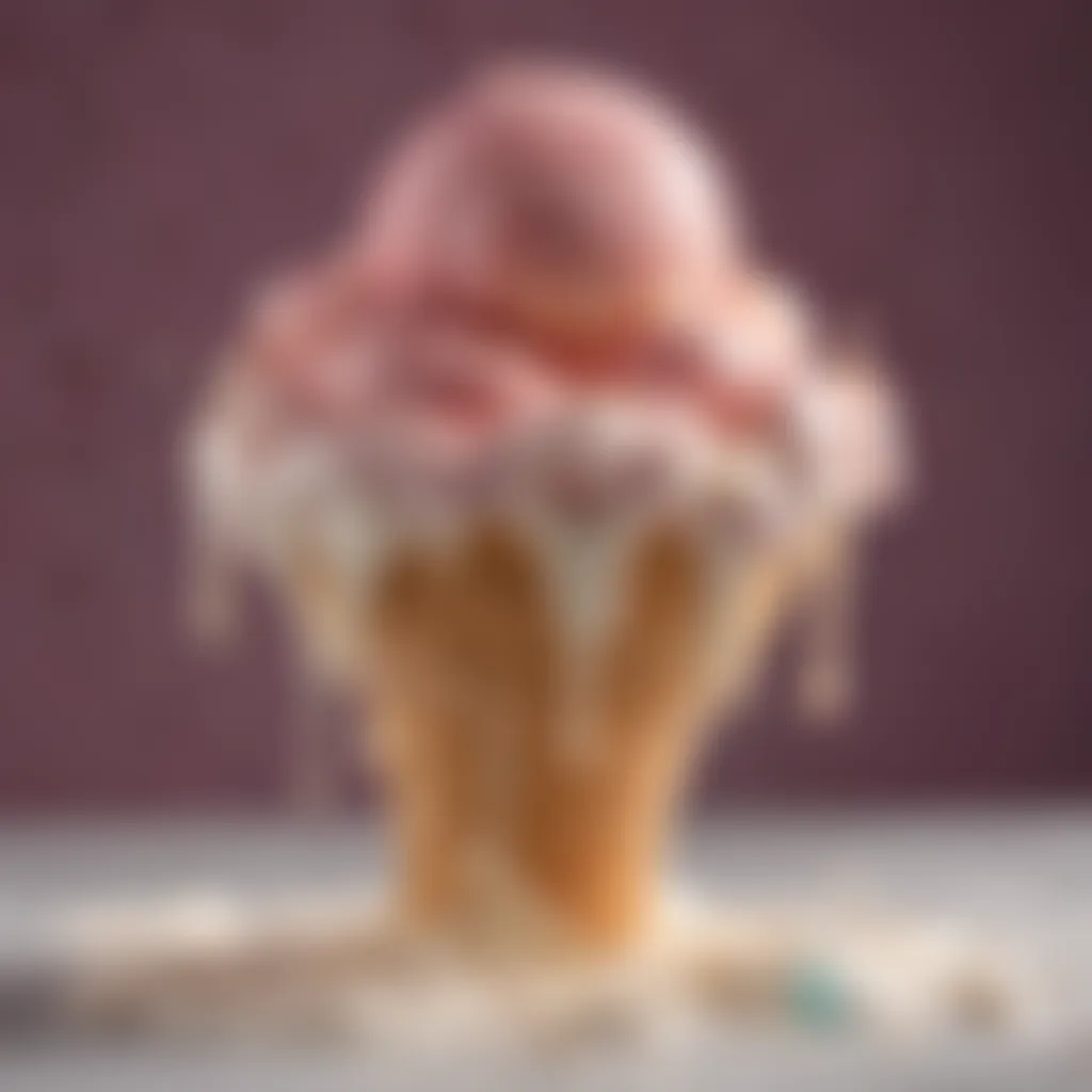 Artistic Swirls of Melted Ice Cream Elegant swirling design of melted ice cream bar