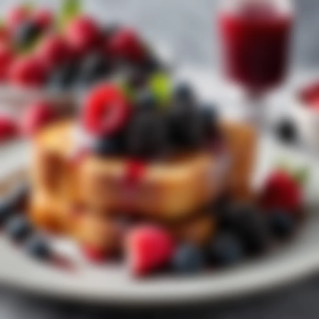 Exquisite Cinnabun French Toast Garnished with Fresh Berries