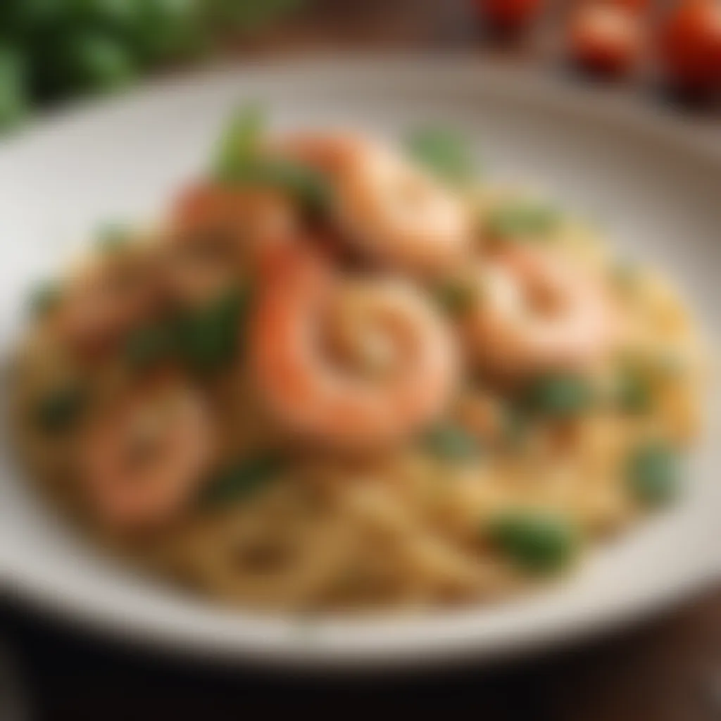 Exquisite Shrimp Pasta with Fresh Basil