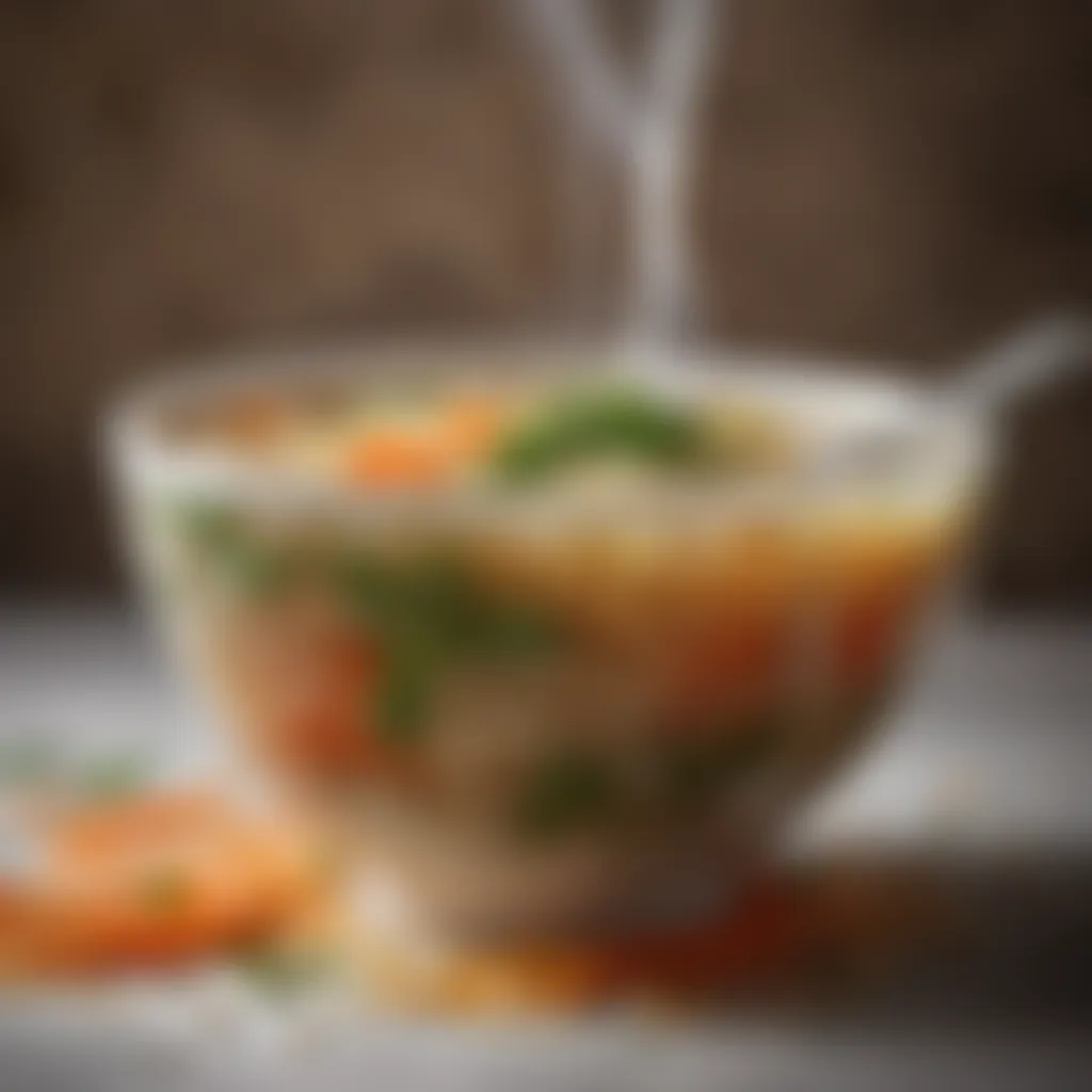 Imaginative depiction of aroma infusion in noodle soup