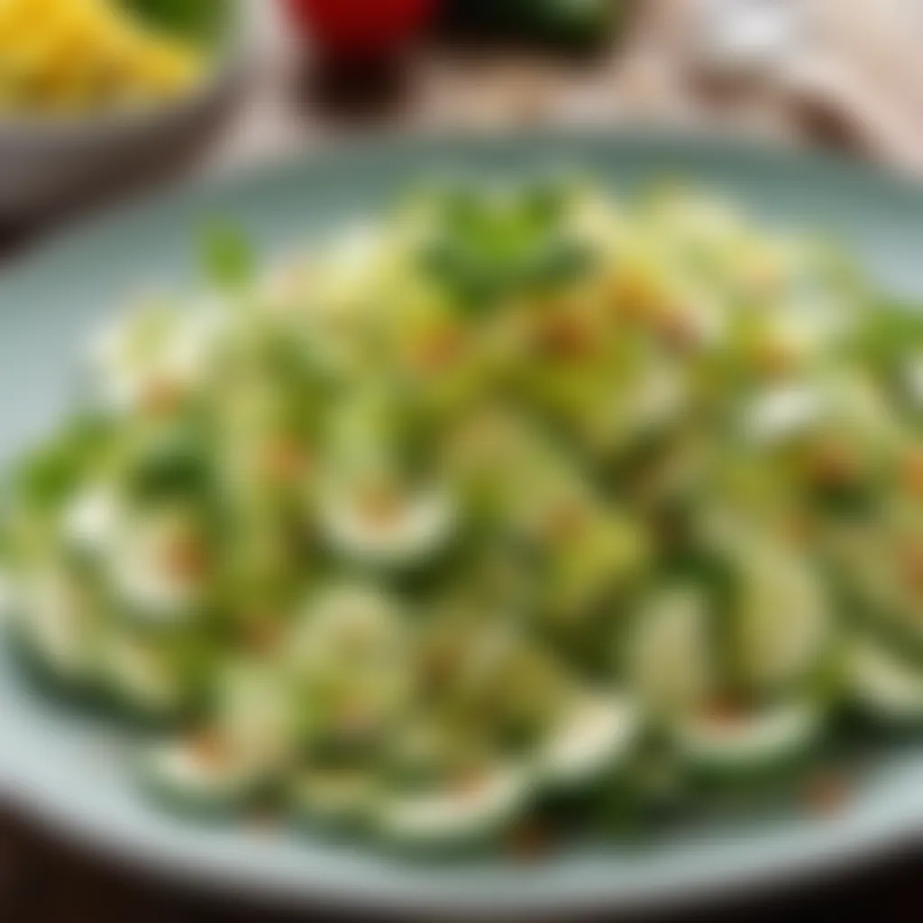 Elegant Zucchini Ribbons Salad Exquisite Zucchini Ribbons Salad