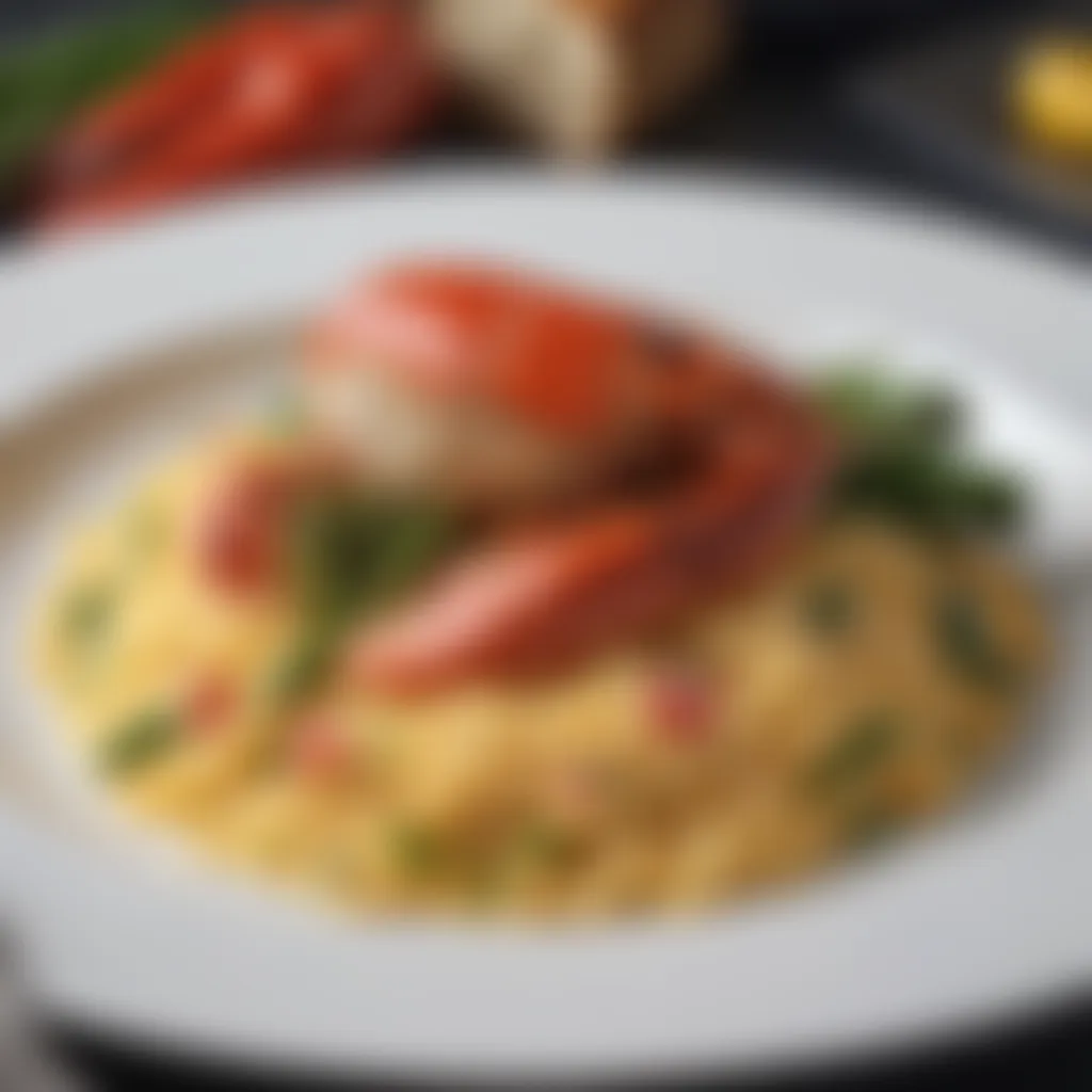 Lobster and asparagus oven-baked risotto