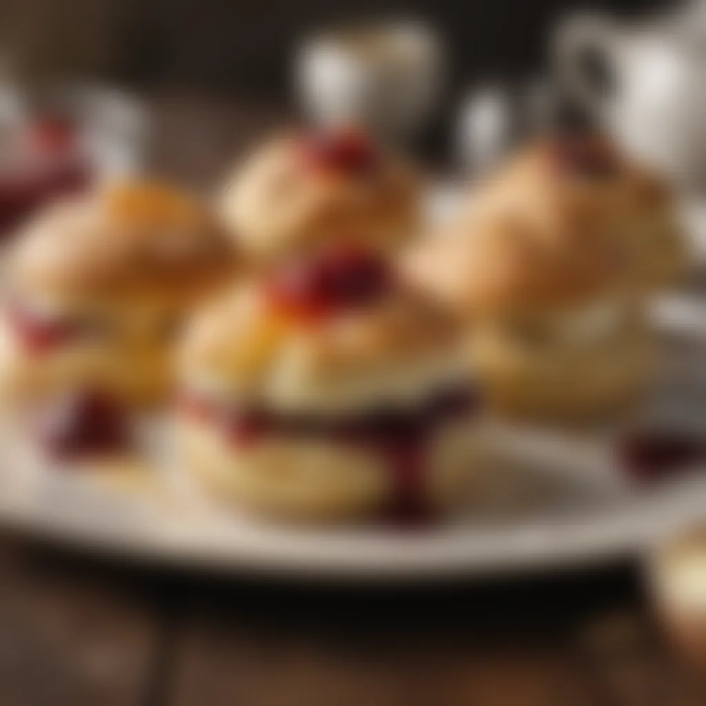 Warm Scones with Clotted Cream and Jam