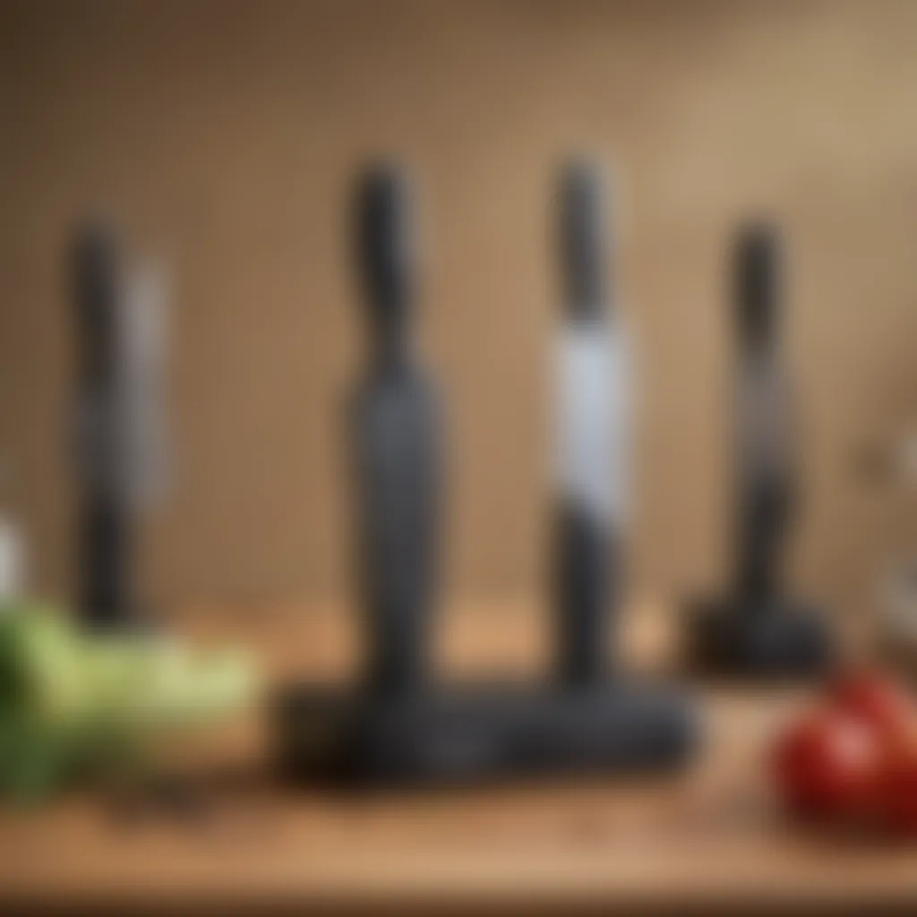 An array of kitchen knife sharpeners showcasing different styles and designs