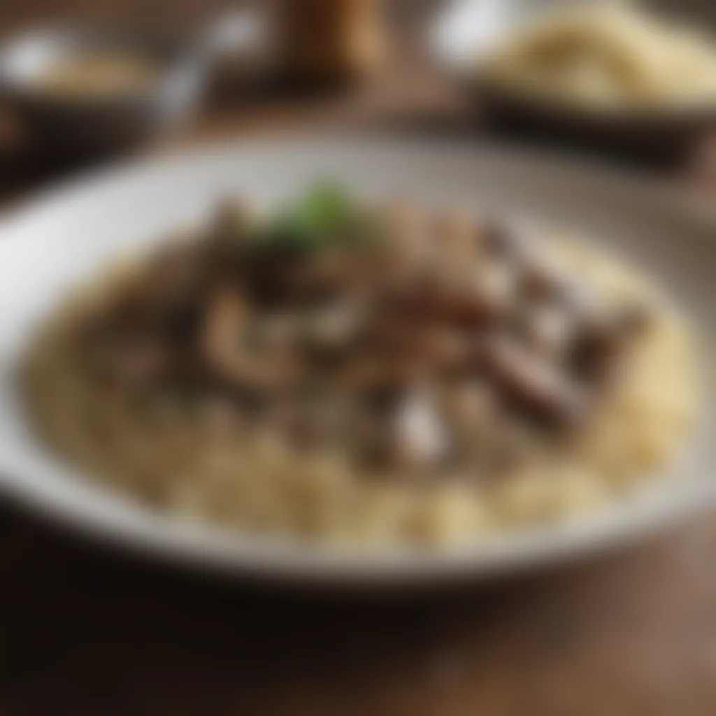 Exotic Mushroom Risotto Infused with Truffle Essence